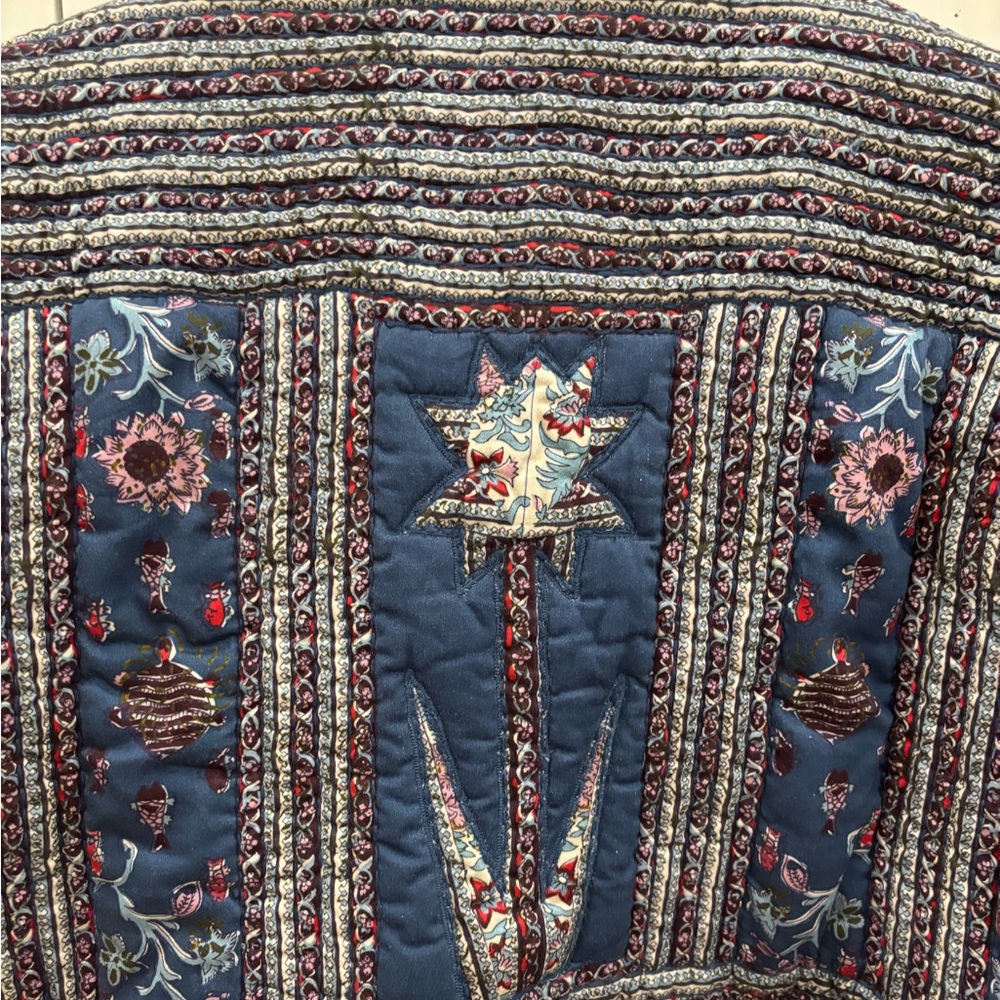 Sea New York blue flower quilted cotton Jacket - Picture 6 of 11